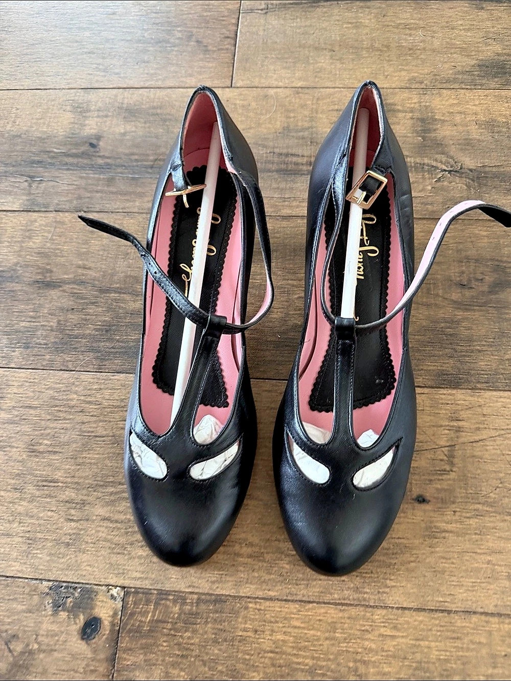 Saint Savoy Black Mary Jane Heels